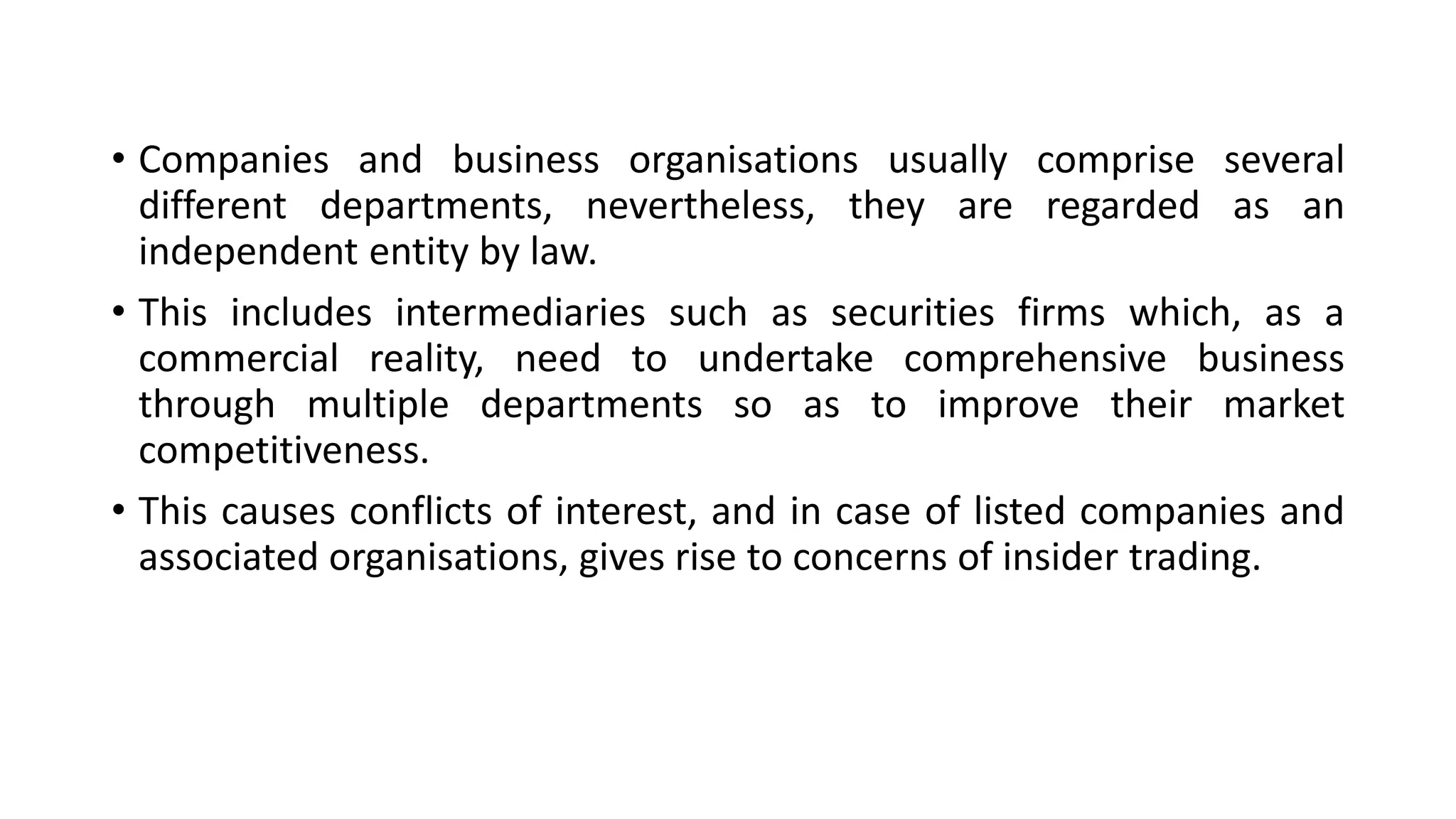 Chinese Wall in the securities industries | PDF