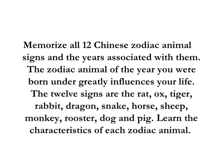 chinese zodiac animals