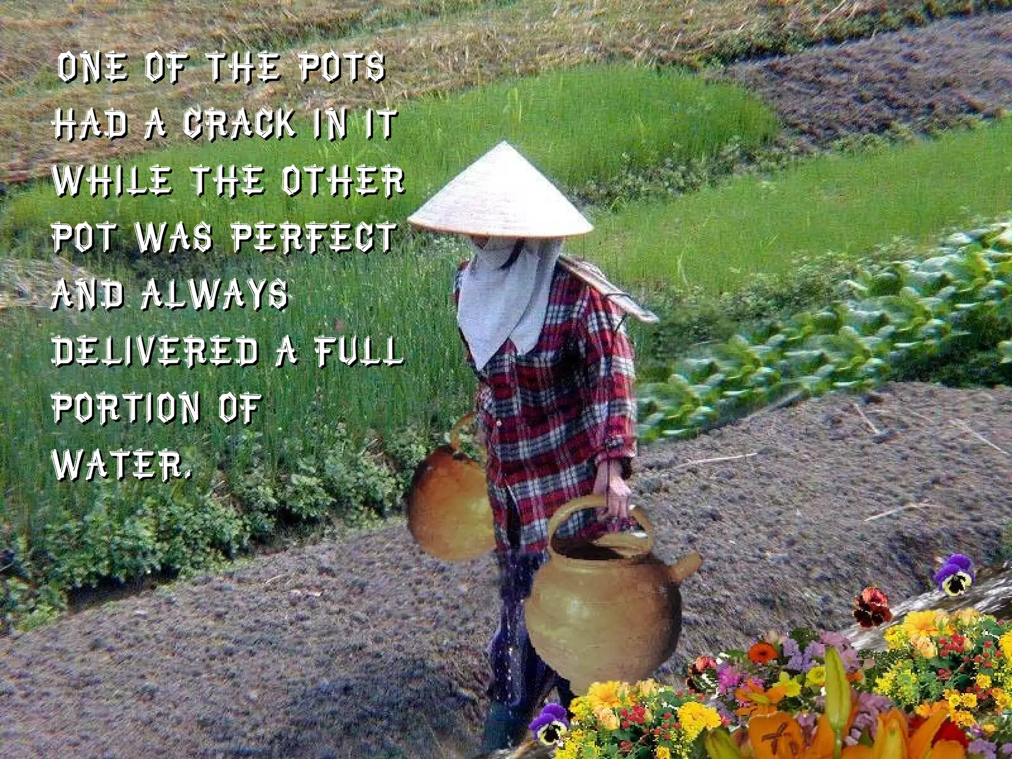 One of the pots had a crack in it while the other pot was perfect and always delivered a full portion of water.  