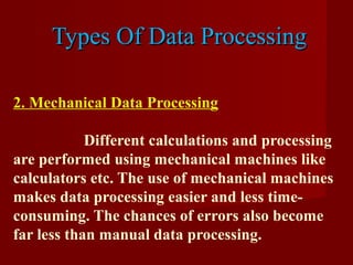 Types of Data Processing | PPT