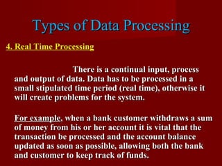 Types of Data Processing | PPT