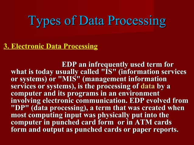 Types of Data Processing