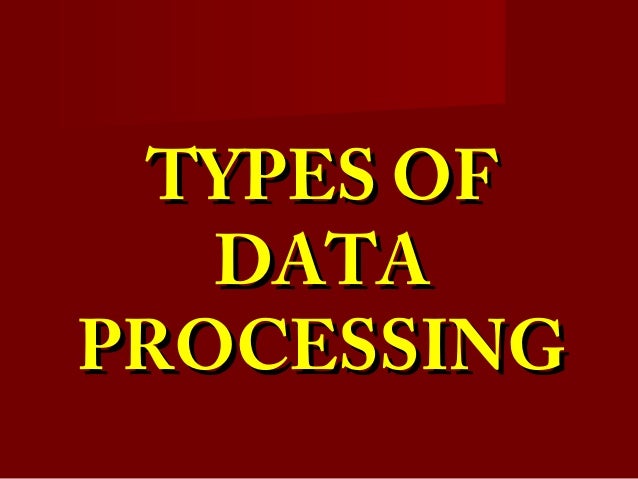 What Are The Different Types Of Data Processing Methods - Design Talk