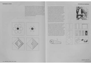 PROPOR~AO E ESCALA 
278 / AROUITEJUU. FORMA, ESPA(O £ OROEM 
Este Garf.tuiO cf!iGilte as quest&s ;nter·relaciolladas de f'!'OPC1'~ t !!r.Jo~. 
Enqua";toa eSGa'a a'uele ao :amanno de a1go comparaao a Lm paa·;J,~ 
referer.cia ou ao tama~ho de 81-30 mais, a propory3o se refue A rt!l~ 
apropnada e r.armor.J05a de um parte com a outra e como :000. Ti ~ 
pode n3o ser somer.~ de magnitude. mas tamlltm de quar.tida~e O>.~.._ 
Err !lora o Fnojetista gera'mente disponha t!t uma gama de e;;cor,as _, 
detent 'tlr as propor¢ts das coisas. a~umas nos sao dM85 pta 'J:..:a; 
do5 rrateria:s, pela mar.eira como os etementos cor&trut.t>5 ~r-<&t"';; 
fo~s ecomo as coisas sao falmcadas. 
/ 
0 
0 
0 
0 
0 
0 
ToO:>SOSl!'ateria scorstMi'~ ut< izados M arqu ~.raW: 
pro~eda!les d.st.ir.ta5 .:se tlast&ade, ~dele d.raWid~. 
E woos ~m .rna fort;a ma'"ma a!bn oa ~·• n3o podem w 
0 sttntl•dos sem que se racnem, 5e que!1re~ O'J des~.v·orcn. 
Con""' os tl~a:;~s oe um materi:ll resu.ta'<te:; ti3 ior-.,a d3 
ora ~!Jade ;;umer.t.1m em tama•·.c. woes os rr.P';tna s ta"'~m 
~ ,f!ru53es ra~iOr.a.; a it'll das qui s r,',o poderr •. Per 
e<errpi<l, pode·5e t5ptr8' o,~e urra la,e de P'..dra ""' 
t po'eo,a~as dt e5pt%ura e 2.5 m de ccr.:prmento 5e s:.sw.~ 
GOtlY.l uma po11te er:tre dois super'~ Pore!", se 5eJ t.a .. a•:-o 
quadrupliGasse para 16 ~ad35 de t5?t05l;'<i e '0 m dt . 
compnmento, esta prM·.-e:ll'~r:'. tlesmoror.ana w ~- prt¢.o 
peso. ~.~mo vr. ma;;eral fllf>t como o a yo ;;em esoa~ o,; 
a,uai5 n3o poae :.r:arspor sem o,ue ~a ~ua f~ rr3('1'.3. 
ToOo!;o,; rr.ater2s tarrbem ttm propor~ r.acic<Ji!i ~• • e ~' 
o,ta&as por 5il35 forya e fra~uezas '~eren;;es. ur .Pa~t5 tie 
a~;efla<ia como o ujolo, por exe:o:pio. s~o ress:u:es .3 
comoressi!o e sua riq.&ez ~eper.Oe tla sua massa. ~a s ma;,.•.a s 
sao, portar.to, >1llurretrico5 em ~m'.OS t1e :onr .3. Mater>.'i s 
COIY.O 0 a~ 5~0 res'ster~ !.;~~a COIT(r.t55i!JO q~3'tiJ j 
tray3o. potiendo. porta~to. ser rr&.ados e~ iorrra de CGI~':lo e 
.,,85 ' tares. a%im como em foli:3~ ?lar.as. A '11adt.ra, 5erJo 
u~ material fttx:,tl e razoa.e :r.er~ e!3s:Jco, pode 5er .. ti Z1l~.'i 
em colunas e "'~as r.eares, ta!1.:as ~.aras e como .:r eie!l'~r:.o 
.~?!~rre~ na cor.s~o dt cai1ana5 nisticas tie rraU;ra 
PROPOR~OES DOS MATERIAlS 
lin~ n, 
I ~~~~~~------~ 
I ~ ~]~ 
~ u /.~~ 
~_?/_/" 1 
I j - 
Ll -- 
PIOPOlCiO £ ESCAll / 27' 
 