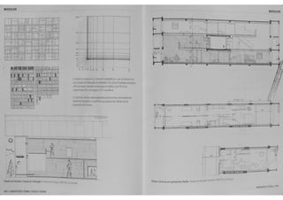 MOOULOR 
:: 
~-- 
'>34-­llC-- 
!J<-- 
0 tnlua'ho principal lie le Corflusrer a lY.em~ificar o uoo do Modulor foi a 
sua Ur.idade lie Ha!lita~ao em Marselha. Ela uu1iza 15 meliidas do Modulor 
a ftm de traur a e5eala humana paro um ediffcio com 140m de 
compr'mento, 24m de la~ura e 70 m de altura. 
L.e Corous'er uu1izou esses diagramas para 'lustrar a diversidade dos 
>amar.ho!; de pa'nefs e superlicies que poderia ser oW.da com as 
propor~ do Modulor. 
~.- -.d n~- - ..: :. 
-- i j - . : 1 
- . 
Detalhe da Fachada, Unldade de Habitaflo. ;:;..,. 'J·Vm fra•r. 101:.~ "'"' Co-'-· . 
I r"'• ;;.tVJtJtl, lot 'vuS er 
304 I AROUI!ETUU: FORMA, ES PA~O E ORDEM 
,... 
' l .· 
'T ~ lt .J!t 
' I 
I ---J • -~ [ • ~=I 
• . ... ,;~ ~r.J 19-1&52. ..t ~..,.. 
Planta e Cortt de um Apartamento ~drao. Jco'liat~t d~ fla, :~,... .. 
MODULOR 
•• 
( 
.. 
PIOPOIC.i~! !S(AU 305 
 