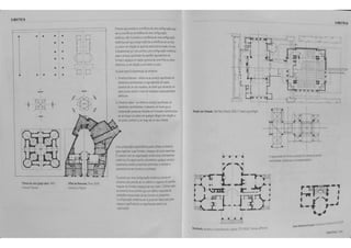 SIMETR IA 
~-- I • I 
l 
I 
I • 
• • • 
• 
• 
• 
• 
• • • 
+, J'2~J~- ·r 
I 
Planta de uma !4rtja Ideal 1400, 
~r,lof!a•t",o~; 
• 
• 
• 
• 
• 
• 
0 D ' . 
I : . 1 
"'~ =· c ) 
-" v c._, 
• 
D D 
H8tel de 6eaUYai5, f'ari5. 1556, 
MAl!nd.ei'MUC 
Em!1onl seja po<~ 11 QCOI1'2nda d~ uma ~u~ al6s' 
wn ,loooniWII"511111ilcl~~dtllma GOn~a~ 
6ii1'.Ma, Mo tpoW•"el" acorranoia dt uma ~i!r!lyao 
sirr.tub sem qut eE>tcja ,mpl'lCita n exis!incia De um eiYJl 
ou centro em rtls~ ao qual ela e~ta estruturada. Urn C® 
c~~~ por ~ po~~r.o~; uma CO~I'li~~si~ 
o.i,Je o am~n,lo ~u ~do d4 padrO&S ti{UMI!ent:ts tlt 
fozmas;tt~pa~emlilO.oso~to5dt~ma ltn~ou-pla!IO 
tliY.s0!?5. ou em ~~o a um unt:o ou tW. 
H.1 doi9 t ~ full!Wrr.tn~ de sirr.cW: 
I. &irr~ Pi~tetal- rerere~ 80 limmJO equ !~1l<lo de 
e'e:r.UW.. 5~h.'!nt~!> &J equMiltMtes; em lades 
oposto5 de um tilfo md1Br10,de mod&qut501l!tlitt um 
plano possa&ll'!ll'r o t<ldo em rm:tsdes es!>enclafllltlite 
!&.antics~. 
2. SI!!1Mataaia1- sem~ aoarratt.W~ui:ibr~~elok 
e'emenw.; $e.'llelllantes;, imJ!liados, de modo~t a 
com~~o po$8 serdrM!Oa em mttak$ ~mt'har.te!> 
ao se ua~r um plano em quak(utr §ngulo em tt~ilo a 
um ponto usr.ra!oo ao ~ ae um tixo cent:-al. 
Ut!S com~o.atquMt&:ca polk Utl!izar a~m~ 
parsorgar..ur6u.% form~<: cgpa~ dtdua5 !l1Br.ei.'ll5. 
E m&t.d Grlar~ org<31~Jo OOI!St.tut:Mllnteil'arr.e!M 
5l:n&c3. Em algijm ponto, tntrttJ~nto. quakUtr arranjo 
~·m~n~5'ntttf.CO r.trs &e confr~tar c rescmr a 
Jl!o!i me-..na de seu terreno ou co,1t~o. 
Epo%r'el qut uma con%u~3o s·met.<U OGOmJ ~ 
~menlie uma parcel.a de ~m e&Jfli;lo c o~11A um psarlfo 
'!Tt~Jil!a' de fom;a!;> Ceep8yo5 ao ~ ~~r. 0 u'~ C3~. 
ch ~rm:kia loc;!l. pc:mir.t ~ut um~reofO!W ii> 
c;crld',.,aes t.t~'; de !le'd rtrrc:no ou praglllma. 
Aca~uray3o &<~ er! 51 j)OM ser rwm.tol ~nl 
espa~ ~~~.mcat .... osoo •mport<!nta> dtnttc tis 
o·ga~ 
Tsmpto.!a Uni.!ads,OakParl,l no;5, 190;>.7, fsr.l !Jcyd'Nria)>t 
pi-LJIL~ 
E_-==.:.~ 
Monticttfo. pro• 'T.C li Chariot1~~ 1r:Jl"l. i/0-1000, Th~ Jeff~ 
~I"...JJ.!!!'~~fl;...,.A •.a~"~Cf.'i~Zf1~ 
~,t.r.;;•v,.rWrroci*W~~ 
SIMETRIA 
 