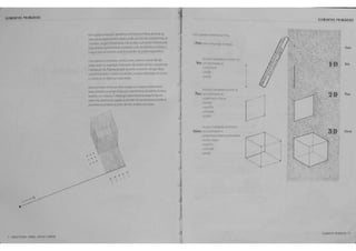 ElfMEHTOS PRIMARIOS 
• 
2 I AtDUII£1UU. fllllo4, EmCO [ ORO EM 
t~:tu:it..;l ·:r.:J!I~a~~ ~ e<t'flet.~ pnm.m~{!ll forr7'3 r-3 
O'li."!r. d: ~ .i~!<11':1i~.~rq.U~ _;~~ Q ~ ?:<1 u'l"..> ~tJ ulfa I!Ct!~0~8!, 'e 
r:u 1!t.J a um p'J~? N,n1e:;7'-0f1bl. e de U'll pis•·~ a um ltlitsrlltWil'r'.en~.s: 
~~ ~--.rc~ p-.,r.~~~JIIItr.ioe.:CMJ!'!"::J~ GO"'.C :.m e;en·~nr.owa•tua. e, 
a 5e'.:..r. carl> um ~ ~.4 ~§U<! r,J ~rio &o Ff0j{t4 6rquiUuin~. 
(#roD c~.!~tcs coca wa~. o pct.;c. ~ ·aa. o p!s•.a' o Q!ume n3o 5&1 
h~M~t, t.".:.&~ M :tr~ r-*''!o. C:,..t>orli c-.c;; r& c<J5!~"' de :3tc. W8 ~~~ 
t~.• ~roC"- fbdan~ ~t'II!I11«-:C r~ ~r~trO de efug; ~...,"S, 
ur,".; retJ msn::a'llfo o ca~~lcirr.o &e um pbr~ um rJJr(J !1&iim,tJIIl~ ~m voLn~. 
eo Vl)"<r~ ,;~~,..,~a& ~ut OI;;Jfa e~ 
Oliar...i9!<: 'mm..W.!?JO; d~IOp.1,aou r.~~tl".&~"tn~J~ 
~~ tl-...rw."-"~ ~! Ult'llJm 'oor.a ~~ r;ar~..tt5'...C~ll ae rr.atim. form3:C. 
:S".i' ilD;CG'! ~G~r.i. Arr ed'll.% ~~c ~·~~~t.J'I'*.>t$-)a~ tliffil35 em 
'C*IO ~~:~. "~<t;t!'G~ 5t·c.s:mt~o~ ~lie·~ !iWl esrrtf.lab ~t~t:tnc>;~ 
t:>! ~;r.ti!'A;!'I"i'l{"'$ !1o ;>JI!~ da rt:J. jo pa•.o ~ &3volumc. 
I 
f 
't 
,. ?".lfltO tf;11'.f8ISJ(/~ !Drr~ ul!'.;l 
Reto '""' propwat.·' ,.~ 
• . • ~~i'~!).; 
· d~ 
· pcvJ~ 
,m-.a re;.; tt:>'~"~ ~~eu:rr.J u:·· 
Plano rr,m I'!'Cpr'M&:!~ h 
·" f'l"l!'>ef;ll'~~~~illll 
• '«r:!..J:a 
• !U~~,f 
•crodl!rs;k 
· ~~ 
.. w u,~~!! tra'$!PJ¥H? :..?mil m 
Volume t,m ·,f'O?".eJ&,b,~ 
. "" pMe.-.t.4~-Q!f::'"-1'.:l.d.W 
El£MEHTOS PRIMARIOS 
0 Pon1o 
1·D Rera 
-·· 2·D Plono 
·-· 
Volume 
llfllf•IO~ PfiMhi!IS I l 
 