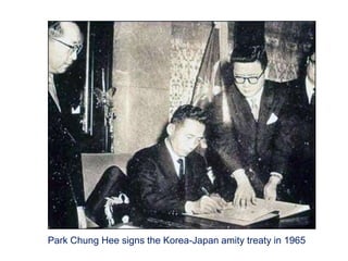 Park Chung Hee signs the Korea-Japan amity treaty in 1965
 