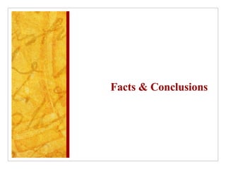 Facts & Conclusions 