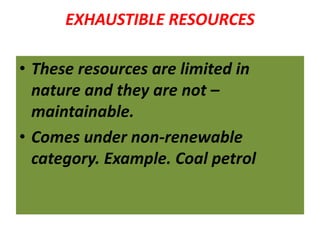 basic idea of natural resources | PPTX