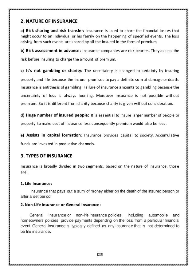 project report on customers perception towards insurance canada sample resume