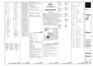 BUILDING CODE SYNOPSIS:
DETAIL CODES ANAYLSIS ON SHEET A011 & A012
2007 CALIFORNIA BUILDING STANDARDS CODE (CBSC)
USE DESCRIPTION: PRODUCTION W/ SUPPORT OFFICE
CONSTRUCTION TYPE: TYPE 'III - B'
OCCUPANCY TYPE: NONSEPERATED USE GROUPS: 'B' & 'F-1' & 'S-1'
FULLY SPRINKLED: YES
BUILDING HEIGHTS AND AREAS :
ACTUAL AREAS
SITE AREA = 402,960.67 SF
BUILDING AREA = 174,568 SF
BUILDING FOOT PRINT = 159,515 SF
BUILDING/LOT COVERAGE = 43.3 %
LANDSCAPED AREA = 79,800 SF
OFFICE AREA = 14,750 SF
MEZZANINE AREA = 15,053 SF
PRODUCTION AREA = 67,295 SF
WAREHOUSE AREA = 77,470 SF
TOTAL BUILDING AREA = 174,568 SF
General Building Heights & Areas: (No Change) The existing building is a one story building with a
mezzanine; the building has a foot print of 159,515sf and a total area of 174,568sf. An unlimited
area is allowable per section 507.3, so long as the building meets the requirements of section
507.3.: The building must be (and is) provided with an automatic sprinkler system throughout and
60-feet set back on all sides.
MEANS OF EGRESS:
CALCULATED OCCUPANT LOAD PER TABLE 1004.1.1
• OFFICE OL =148 OCCUPANTS
(14750 SF/100) => 148. OL
• PRODUCTION OL = 337 OCCUPANTS
(67295 SF/200) => 337. OL
• WAREHOUSE OL = 155 OCCUPANTS
(77470 SF/500) => 155. OL
• MEZZ. OL = 151 OCCUPANTS
(15053 SF/100) => 151. OL
• GROUND FLOOR OL = 640 OCCUPANTS
(148 + 337 + 155) => 640. OL
Means of egress: Occupant load analysis finds that the occupant load factor for the building will be
increased by 136 occupants per code, giving the building an occupant load total of 788 occupants.
The building meets egress requirements based upon this analysis. The quantity of exits and the
exiting widths meet the egress requirements. No additional rated exits or horizontal exits are
required. All existing rated exits and horizontal exits shall be maintained. One egress door from
the 'OPC office' area will be changed so that it will swing out with the direction of egress.
ACCESSIBILITY:
BUILDING & FACILITIES SHALL BE ACCESSIBLE IN ACCORDANCE WITH CBC2007 & ICC/ANSI
A117.1 & ADA
Accessibility: (No Significant Change) The property shall be required to comply with current codes
as adopted by the JHA and with Federal ADA. No major issues are readily apparent, but there are
minor items that may need correction based on the JHA's full review of plans and thier inspection
of construction.
PARKING & ACCESSIBLE PARKING:
PARKING: 29803 GFA / 250 = 120 SPACES (OFFICE: 1 PER 250 GFA)
PARKING: 67295 GFA / 600 = 113 SPACES (PRODUCTION: 1 PER 600 GFA)
PARKING: 77470 GFA (20/1 + 20/2 + 37470/4000) => 40 SPACES (WAREHOUSE)
TOTAL REQD PARKING: 120 + 113 + 40 = 273 SPACES
PARKING STALLS TBP: 321 SPACES
MOTORCYCLE PARKING = 3 SPACES
ACCESSIBLE PARKING = 8 SPACES, ONE OF WHICH TO BE VAN ACCESSIBLE
Parking: (Only Change in Parking is the Loss of Six Parking Stalls) There appear to be 327 existing
parking stalls provided. Due to the change in occupancy 273 standard stalls will be required per
calculation. Additionally, three motorcycle spaces will be required and of the 321 stalls to be
provided, eight stalls must be accessible parking stalls, at least one of which must be a van
accessible parking stall.
A20CODE INFORMATION
J13BUILDING LOCATION REFERENCE MAPS
NTS
A TENANT FINISH FOR:
FARMERS INSURANCE
MDC / OPC - RELOCATION FOR OPC
13950 RAMONA AVE
CHINO CA 91710
PROJECT DESCRIPTION:
THIS PROJECT IS A TENANT IMPROVEMENT PROJECT OF AN EXISTING ONE STORY BUILDING
FOR FARMERS' INSURANCE COMPANY IN AN EXISTING BUILDING FOR NON-SEPARATED USE
GROUPS: 'B', 'F-1' & 'S-1'
APPROXIMATE AREA FOR PROJECT CONSTRUCTION WORK IS 55,200 SQUARE FEET.
1
X01
A101
X01 A101
PLAN NOTE
WALL TYPE
FURNITURE TYPE
DOOR NUMBER
WINDOW TYPE
REVISION NUMBER
EQUIPMENT TYPE
OFFICE
101
ROOM NAME AND NUMBER
NEW DOOR
EXISTING DOOR TO BE REMOVED
DATA OUTLET
DATA OUTLET
DATA / PHONE OUTLET
EMERGENCY LIGHT
DATA / PHONE OUTLET
DUPLEX OUTLET
DUPLEX OUTLET
QUADPLEX OUTLET
MOTION DETECTOR
SPECIALTY OUTLET
QUADPLEX OUTLET
PHONE OUTLET
PHONE OUTLET
CAMERA
EXHAUST FAN
EXIT LIGHT
SPRINKLER HEAD
FLOURESCENT STRIP LIGHT
WALL WASHING CAN LIGHT
CAN LIGHT
MECHANICAL SUPPLY GRILL
CORE DRILL
FIRE EXTINGUISHER
LIGHT SWITCH
EMERGENCY LIGHT
EMERGENCY CAN LIGHT
WALL MOUNTED AT 46" A.F.F.
DIMMER SWITCH
WALL MOUNTED AT 46" A.F.F.
THREE-WAY SWITCH
WALL MOUNTED AT 46" A.F.F.
CABLE OUTLET
WALL MOUNTED AT 46" A.F.F.
JUNCTION BOX
WALL MOUNTED AT 18" A.F.F.
JUNCTION BOX
FLOOR MOUNTED
WALL MOUNTED AT 18" A.F.F.
WALL MOUNTED AT 18" A.F.F.
FLOOR MOUNTED
FLOOR MOUNTED
WALL MOUNTED AT 18" A.F.F.
FLOOR MOUNTED
WALL MOUNTED AT 18" A.F.F.
FLOOR MOUNTED
WALL MOUNTED AT 18" A.F.F.
FLOOR MOUNTED
WALL MOUNTED AT 18" A.F.F.
WALL MOUNTED AT 46" A.F.F.
WALL MOUNTED
CEILING MOUNTED
CEILING MOUNTED
WALL MOUNTED
EXIT LIGHT
INCANDESCENT LIGHT
CEILING MOUNTED
INCANDESCENT LIGHT
WALL MOUNTED
1 X 4 LIGHT
FLOURESCENT LIGHT FIXTURE
RECESSED
FLOURESCENT LIGHT FIXTURE
SURFACE MOUNTED
FLOURESCENT LIGHT FIXTURE
PARABOLIC LENS
EXISTING DOOR TO REMAIN
OFFICE
101
S S S S S S S S
S S S S S S S S S S
ABBREVIATIONS
@ AT FLR FLOOR RE: REFER TO
ACC ACCESSIBLE GSF GROSS SF REQD REQUIRED
BW BOTTLE WATER H/L HIGH/LOW DF RO ROUGH OPENING
CLR CLEAR INT INTERIOR SF SQUARE FEET
DF DRINKING FOUNTAIN LAV LAVATORY SUB SUBSTITUTE
DIST DISTRIBUTED LL LIVE LOAD TBL TABLE
EA EACH M MALE TBD TO BE DETERMINED
EAD
EXIT ACCESS
DOORWAYS
MAX MAXIMUM UR URINAL
EXC EXCEPTION MIN MINIMUM WC WATER CLOSETS
F FEMALE NU NOT USED W/ WITH
FIN FINISH OL OCCUPANT LOAD PRT PRINTER
F.V. FIELD VERIFY P.LAM PLASTIC LAMINATE
OFCI
OWNER
FURNISHED
CONTRACTOR
INSTALLED
OFOI
OWNER
FURNISHED
OWNER
INSTALLED
CFCI
CONTRACTOR
FURNISHED
CONTRACTOR
INSTALLED
EMERGENCY FLOURESCENT
LIGHT FIXTURE
ELECTRICAL PANEL
ELECTRICAL GENERATOR
ELECTRICAL TRANSFORMER
MECHANICAL RETURN GRILL
FLOOR DRAIN
WATER METER
ELECTRICAL METER
GAS METER
42"
GFI
E
R
220
INDICATES EXISTING TO REMAIN
INDICATES EXISTING IN
RELOCATED LOCATION
INDICATES HEIGHT TO
CENTERLINE A.F.F.
INDICATES SPECIAL VOLTAGE
REQUIREMENT
INDICATES GROUND FAULT
INTERCEPT
FIRE ALARM ANNUNCIATOR PANEL
ONE-HOUR RATED WALL
TWO-HOUR RATED WALL
ONE-HOUR SMOKE WALL
TWO-HOUR SMOKE WALL
FIRE / HORN / STROBE PULL STATION
WALL MOUNTED AT 46" A.F.F.
HORN STROBE ALARM
WALL MOUNTED
HORN WALL
MOUNTED
FIRE ALARM PULL STATION
WALL MOUNTED AT 46" A.F.F.
KEYPAD WALL MOUNTED AT
46" A.F.F.
STROBE LIGHT
WALL MOUNTED
THERMOSTAT WALL
MOUNTED AT 46" A.F.F.
SMOKE DETECTOR
SPEAKER
EXISTING WALL TO BE REMOVED
COLUMN REFERENCE NUMBER
CONTROL POINT OR DATUM
BUILDING SECTION OR
ELEVATION REFERENCE
WALL SECTION OR
DETAIL REFERENCE
NEW WALL
EXISTING WALL TO REMAIN
A30SYMBOLS LEGEND & ABBREVIATIONS
NOTE: NOT ALL SYMBOLS ARE USED HEREIN
TENANT
FARMERS INSURANCE GROUP
4680 WILSHIRE BLVD.
LOS ANGELES, CA 90010
323/932-7168
323/932-8094 fax
KIMBERLY HARRIS
FACILITIES PROJECT MANAGER
kimberly.harris@farmersinsurance.com
TENANT
FARMERS INSURANCE GROUP
30801 AGOURA ROAD.
LOS ANGELES, CA 90010
818/584-0448
818/584-0461 fax
ALAN REAM
BUILDING ADMINISTRATION STAFF MANAGER
alan.ream@farmersinsurance.com
JHA
CITY OF CHINO
COMMUNITY DEVELOPMENT DEPARTMENT
BUILDING DIVISION
13220 CENTRAL AVE; CHINO, CA 91710
PO BOX 667; CHINO, CA 91708-0667
909/464-0791
909/464-0777 fax
PETE GOODRICH
SUPERVISING PLANS EXAMINER
pgoodrich@cityofchino.org
www.cityofchino.org
ARCHITECT
REES MASILIONIS TURLEY ARCHITECTURE
908 BROADWAY 6TH FLOOR
KANSAS CITY, MO 64105
816/842-1292
816/842-1878 fax
RICHARD CLARK
richard.clark@rees-studio.com
SKIP HYMER
skip.hymer@rees-studio.com
JHA
CITY OF CHINO
COMMUNITY DEVELOPMENT DEPARTMENT
PLANNING DIVISION
13220 CENTRAL AVE; CHINO, CA 91710
PO BOX 667; CHINO, CA 91708-0667
909/464-8309
909/590-5535 fax
TABITHA HERNANDEZ
PERMIT PROCESSING SPECIALIST
thernandez@cityofchino.org
www.cityofchino.org
MEP ENGINEER
BGR ENGINEERS
908 BROADWAY, 2ND FLOOR
KANSAS CITY, MO 64105
816/842-2800
816/842-4884 fax
KATRINA GERBER
kgerber@bgrengineers.com
DOMINICK RUCERETO
drucereto@bgrengineers.com
JHA
CHINO VALLEY FIRE DISTRICT
14011 CITY CENTER DRIVE
CHINO HILLS, CA 91709
909/902-5280 ext. 224
909/902-5250 fax
DANIELLE BARNES
DEPUTY FIRE MARSHALL
dbarnes@chofire.org
www.chinovalleyfire.org
STRUCTURAL ENGINEER
WALLACE ENGINEERING
818 GRAND BOULEVARD, SUITE 1100
KANSAS CITY, MO 64106
816/421-8282
816/421-8338 fax
ERIC GRAHAM
egraham@wallacesc.com
JHA - CONSULTANT
HUGHES ASSOCIATES, INC
6 CENTERPOINTE DR, SUITE 760
LA PALMA, CA 90623
714/739-3870
714/739-3869 fax
MICHAEL MADDEN, P.E.
mmadden@haifire.com
MIKE AMAR
mamar@haifire.com
www.haifire.com
ON-SITE CONTACT
FARMERS INSURANCE
13950 RAMONA AVE
CHINO, CA 91710
626/393-5665
JOSE VELEZ
jose.velez@farmersinsurance.com
A07CONTACT INFORMATION
N20PERMIT INFORMATION
INSPECTIONS:
CONTRACTOR SHALL COORDINATE REQUIRED INSPECTIONS FROM ALL LOCAL JURISDICTIONS.
THE OWNER SHALL PROVIDE SPECIAL INSPECTORS WHO SHALL PROVIDE SPECIAL
INSPECTIONS DURING CONSTRUCTION ON THE TYPE OF WORK AS REQUIRED.
PERMIT:
THIS DOCUMENT PACKAGE IS BEING SUBMITTED FOR AN
INTERIOR TENANT IMPROVEMENT BUILDING PERMIT:
1. INTERIOR PARTITIONS
2. FINISHED CEILING SYSTEMS
3. ADDITION OF TENANT'S PRODUCTION EQUIPMENT
4. MODIFIED ELECTRICAL SERVICE, POWER, LIGHTING & COMMUNICATIONS
5. ADDITION OF HVAC - CONDITIONED SPACE
6. ADDITION OF A GENERATOR ON SITE
DEFERRED SUBMITTALS:
1. MODIFIED FIRE PROTECTION - FIRE SPRINKLERS/STANDPIPE
2. FIRE ALARM
3. HIGH PILE STORAGE PER CH.23 OF THE CALIFORNIA FIRE CODE
FIRE DEPARTMENT APPROVAL WILL BE NECESSARY FOR ALTERNATION OF EXISTING FIRE
SPRINKLER SYSTEM, FIRE ALARM & HIGH PILE STORAGE PLAN. N.I.C.
COMPLIANCE:
FULL COMPLIANCE PER LAW, ADA AND LOCAL JURISDICTIONS SHALL BE PROVIDED.
CONTRACTOR SHALL VERIFY EXISTING CONDITIONS AS INDICATED HEREIN PRIOR TO
INSPECTIONS. G.C. TO NOTIFY ARCHITECT FOR INSTRUCTIONS. JURISDICTION HAVING
AUTHORITY PER CODE SHALL MAINTAIN THE RIGHT TO INSPECT AND VERIFY CONDITIONS,
DIRECT CORRECTIVE ACTION AND COMPLIANCE WITH CODES.
SHEET INDEX
SHEET TITLE DESCRIPTION, CONTENT & SCALE DATE
ARCHITECTURAL:
A001 COVER SHEET - 11/25/2008
A002 JHA COMMENTS - WRITTEN RESPONSES 11/25/2008
A003 JHA REFERENCE 11/25/2008
A011 CODE ANAYLSIS GROUND LEVEL CODE PLAN - 1/16" = 1'-0" 11/25/2008
A012 CODE ANAYLSIS MEZZANINE LEVEL CODE PLAN - 1/16" = 1'-0" 11/25/2008
A013 SIGNAGE REF. NTS 11/18/2008
A014 ADA REFERENCE NTS 11/18/2008
A015 ADA REFERENCE NTS 11/18/2008
A016 ADA REFERENCE NTS 11/18/2008
A021 SITE PLAN SITE PLAN - 1" = 30'-0" 01/12/2009
A031 TITLE 24 BUILDING ENVELOPE 11/18/2008
A101 FLOOR PLAN OVERALL FLOOR PLANS - 1/16" = 1'-0" 11/18/2008
A102 PARTIAL PLAN FLOOR PLAN & FINISHES - 3/16" = 1'-0" 11/18/2008
A103 PARTIAL PLAN FLOOR PLAN & FINISHES - 3/16" = 1'-0" 11/18/2008
A104 PARTIAL PLAN FLOOR PLAN & FINISHES - 3/16" = 1'-0" 11/18/2008
A105 PARTIAL PLAN FLOOR PLAN & FINISHES - 3/16" = 1'-0" 11/18/2008
A106 DEMO PLAN OPC OFFICES - DEMO PLAN - 3/16" = 1'-0" 11/18/2008
A112 PARTIAL RCP RCP - 3/16" = 1'-0" 11/18/2008
A113 PARTIAL RCP RCP - 3/16" = 1'-0" 11/18/2008
A114 PARTIAL RCP RCP - 3/16" = 1'-0" 11/18/2008
A115 PARTIAL RCP RCP - 3/16" = 1'-0" 11/25/2008
A122 PARTIAL PLAN FF&E - 3/16" = 1'-0" 11/18/2008
A123 PARTIAL PLAN FF&E - 3/16" = 1'-0" 11/18/2008
A124 PARTIAL PLAN FF&E - 3/16" = 1'-0" 11/18/2008
A125 PARTIAL PLAN FF&E - 3/16" = 1'-0" 11/18/2008
A141 ROOF PLAN ROOF PLAN - 1/16" = 1'-0" 11/18/2008
A201 ELEVATIONS BUILDING ELEVATIONS - 1/16" = 1'-0" 01/12/2009
A301 SECTIONS SITE SECTION - 1" = 20'-0" / SECTIONS - 1/16" = 1'-0" 11/18/2008
A401 ENLARGED PLANS 1/2" = 1'-0" & DETAILS: 1-1/2" = 1'-0" (DOOR #111) 11/18/2008
A501 DETAILS 1-1/2" = 1'-0" WALLS - TYPES & SECTIONS 11/18/2008
A502 DETAILS 1-1/2" = 1'-0" WALLS - TYPES & SECTIONS 11/18/2008
A503 DETAILS 1-1/2" = 1'-0" & ELEVATIONS: 1/2" = 1'-0" (INTERIORS) 11/18/2008
A601 SCHEDULES DOORS - SCHEDULES, TYPES & DETAILS 11/18/2008
A602 SCHEDULES FINISHES - SCHEDULE, LEGEND, NOTES & DETAILS 11/18/2008
A603 SCHEDULES - RESERVED - -
STRUCTURAL:
S101 FRAMING PLAN 1/16" = 1'-0" 01/12/2009
S102 FRAMING DETAILS SCALE VARIES 01/12/2009
S103 ROOF FRAMING 1/32" = 1'-0" 01/12/2009
FIRE PROTECTION:
FP111 F.P. PLAN FIRE PROTECTION FLOOR PLAN - 1/16" = 1'-0" 11/18/2008
PLUMBING:
P101 DEMO PLAN PLUMBING DEMO - 1/16" = 1'-0" 11/18/2008
P111 FLOOR PLAN PLUMBING - 1/16" = 1'-0" 11/18/2008
P201 DETAILS PLUMBING SCHEDULES, DETAILS & DIAGRAMS 11/18/2008
MECHANICAL:
ME021 SITE PLAN MECHANICAL /ELECTRICAL SITE PLAN - 1" = 30'-0" 11/18/2008
M101 DEMO PLAN MECHANICAL DEMO PLAN - 1/16" = 1'-0" 11/18/2008
M102 DEMO PLAN PARTIAL MECHANICAL DEMO - 3/16" = 1'-0" 11/18/2008
M103 DEMO PLAN PARTIAL MECHANICAL DEMO - 3/16" = 1'-0" 11/18/2008
M104 DEMO PLAN PARTIAL MECHANICAL DEMO - 3/16" = 1'-0" 11/18/2008
M105 DEMO PLAN PARTIAL MECHANICAL DEMO - 3/16" = 1'-0" 11/18/2008
M111 FLOOR PLAN MECHANICAL PLAN - 1/16" = 1'-0" 11/18/2008
M112 PARTIAL PLAN PARTIAL MECHANICAL PLAN - 3/16" = 1'-0" 11/18/2008
M113 PARTIAL PLAN PARTIAL MECHANICAL PLAN - 3/16" = 1'-0" 11/18/2008
M114 PARTIAL PLAN PARTIAL MECHANICAL PLAN - 3/16" = 1'-0" 11/18/2008
M115 PARTIAL PLAN PARTIAL MECHANICAL PLAN - 3/16" = 1'-0" 11/18/2008
M201 SCHEDULES MECHANICAL SCHEDULES, NOTES & SYMBOLS 11/18/2008
M202 DETAILS MECHANICAL DETAILS - NTS 11/18/2008
M301 TITLE 24 MECHANICAL 11/18/2008
ELECTRICAL:
E101 DEMO PLAN ELECTRICAL DEMO PLAN - 1/16" = 1'-0" 11/18/2008
E102 DEMO PLAN PARTIAL ELECTRICAL DEMO - 3/16" = 1'-0" 11/18/2008
E103 DEMO PLAN PARTIAL ELECTRICAL DEMO - 3/16" = 1'-0" 11/18/2008
E104 DEMO PLAN PARTIAL ELECTRICAL DEMO - 3/16" = 1'-0" 11/18/2008
E105 DEMO PLAN PARTIAL ELECTRICAL DEMO - 3/16" = 1'-0" 11/18/2008
E106 DEMO PLAN PARTIAL ELECTRICAL DEMO - 3/16" = 1'-0" 11/18/2008
E111 FLOOR PLAN POWER PLAN - 1/16" = 1'-0" 11/18/2008
E112 PARTIAL PLAN POWER - PARTIAL PLAN - 3/16" = 1'-0" 11/18/2008
E113 PARTIAL PLAN POWER - PARTIAL PLAN - 3/16" = 1'-0" 11/18/2008
E114 PARTIAL PLAN POWER - PARTIAL PLAN - 3/16" = 1'-0" 11/18/2008
E115 PARTIAL PLAN POWER - PARTIAL PLAN - 3/16" = 1'-0" 11/18/2008
E116 PARTIAL PLAN POWER - PARTIAL PLAN - 3/16" = 1'-0" 11/18/2008
E121 FLOOR PLAN LIGHTING PLAN - 1/16" = 1'-0" 11/25/2008
E122 PARTIAL PLAN LIGHTING - PARTIAL PLAN - 3/16" = 1'-0" 11/18/2008
E123 PARTIAL PLAN LIGHTING - PARTIAL PLAN - 3/16" = 1'-0" 11/18/2008
E124 PARTIAL PLAN LIGHTING - PARTIAL PLAN - 3/16" = 1'-0" 11/25/2008
E125 PARTIAL PLAN LIGHTING - PARTIAL PLAN - 3/16" = 1'-0" 11/25/2008
E201 DETAILS ELECTRICAL SCHEDULES, DETAILS, NOTES, SYMBOLS. 11/18/2008
E202 RISER DIAGRAM ELECTRICAL RISER & SCHEDULES 11/18/2008
E203 SCHEDULES ELECTRICAL PANEL SCHEDULES 11/18/2008
E301 TITLE 24 ELECTRICAL 11/18/2008
N
1. ALL WORK SHALL BE DONE IN ACCORDANCE WITH THE
GOVERNING LAWS AND CODES, AND IN ACCORDANCE
WITH AUTHORITIES HAVING JURISDICTION.
2. GC TO VERIFY ALL DIMENSIONS AND NOTIFY ARCHITECT
OF ANY DISCREPANCIES PRIOR TO CONSTRUCTION.
3. CALCULATE AND MEASURE REQUIRED DIMENSIONS. DO
NOT SCALE DRAWINGS UNLESS OTHERWISE INDICATED.
ALL DIMENSIONS TO BE TAKEN FROM DESIGNATED
DATUM POINT. WRITTEN DIMENSIONS TAKE
PRECEDENCE OVER GRAPHIC REPRESENTATION. DETAIL
DIMENSIONS TAKE PRECEDENCE OVER PLAN
DIMENSIONS.
4. ALL ITEMS SUPPLIED BY THE OWNER AND INSTALLED BY
THE CONTRACTOR WILL BE COORDINATED BY THE
CONTRACTOR FROM DELIVERY TO INSTALLATION.
5. DIMENSIONS ON DRAWINGS ARE FINISH FACE TO FINISH
FACE OF PARTITIONS, COLUMNS, ETC., OR TO WHERE
SHOWN, UNLESS OTHERWISE NOTED.
6. THE GENERAL CONTRACTOR (GC, HEREAFTER) UPON
SIGNING THE OWNER/GC AGREEMENT, ACCEPTS THE CD
(INCLUDING THESE DRAWINGS W/ THE INCLUDED NOTES
& DESCRIPTIVE MATERIAL) & AGREES TO EXECUTE THE
NECESSARY WORK IN MANNER DESCRIBED THEREIN.
6.1. UPON EXAMINATION / FAMILIARIZATION OF CD & JOB
SITE VISIT, ANY DISCREPANCIES, OMISSIONS,
AMBIGUITIES AND/OR CONFLICTS NOTED, SHALL BE
BROUGHT TO THE ATTENTION OF REES MASILIONIS
TURLEY ARCHITECTURE, L.L.C. IN WRITING, FOR
CORRECTION.
6.2. ANY ELEMENT, WHATSOEVER, REQUIRED BY
BUILDING TO BE INCORPORATED IN CONSTRUCTION
BUT NOT SPECIFIED IN CD SHALL BE BROUGHT TO
ATTENTION OF REES MASILIONIS TURLEY
ARCHITECTURE, L.L.C. FOR REVIEW/ACTION.
6.3. NO MODIFICATIONS / REVISIONS / CHANGES SHALL
BE UNDERTAKEN UNLESS SPECIFICALLY SO
INSTRUCTED AND APPROVED BY OWNER.
6.4. DURING COURSE OF PROJECT, GENERAL
CONTRACTOR SHALL MAKE EVERY EFFORT TO FULLY
INFORM ALL CONCERNED PARTIES REGARDING
DECISIONS/ACTIONS TAKEN WHICH, IN ANY WAY,
MIGHT AFFECT ANY SAID CONSTRUCTION
CONDITIONS.
7. ALL EXISTING HOLES/CRACKS IN SLAB AND THOSE
RESULTING FROM THE CONSTRUCTION PROCESS SHALL
BE FILLED/REPAIRED AND THE SURFACE PATCHED
SMOOTH AND LEVEL WITH ADJACENT FLOOR SURFACE, IN
A MANNER ACCEPTABLE TO OWNER AND REES
MASILIONIS TURLEY ARCHITECTURE, L.L.C..
8. GC SHALL BE RESPONSIBLE FOR FIELD MEASURING OF
EXISTING CONDITIONS PRIOR TO START OF WORK AND
DURING CONSTRUCTION, AS NECESSARY, TO ASSURE
CONSTRUCTION ADHERENCE TO DRAWINGS. BY
ENTERING INTO A CONSTRUCTION CONTRACT FOR THIS
WORK, GC SHALL INDICATE HIS FAMILIARITY WITH THE
SITE/FIELD CONDITIONS.
8.1. ALL "HOLD" DIMENSIONS SHALL BE MONITORED TO
ASSURE CORRECTNESS.
8.2. ANY DIMENSION REVISIONS/MODIFICATIONS ARE TO
BE BROUGHT TO ATTENTION OF THE ARCHITECT FOR
REVIEW/APPROVAL.
9. ALL VERTICAL DIMENSIONS SHALL BE TAKEN FROM
"BENCH MARK" OR OTHER SIMILAR GUIDE ESTABLISHED
PRIOR TO START OF CONSTRUCTION. HIGH POINTS, LOW
POINTS, IRREGULARITIES IN FLOOR SLAB, PARTICULARLY,
WHICH COULD IN ANY WAY AFFECT
FABRICATION/INSTALLATION WORK OF OTHER TRADES
OR VENDORS (I.E., CABINET CONTRACTORS), SHALL BE
BROUGHT TO THE ATTENTION OF THE ARCHITECT.
9.1. VARIATIONS IN FLOOR LEVEL IN EXCESS OF 1/2" FOR
EVERY 10'-0" IN EVERY DIRECTION WILL REQUIRE
LEVELING OF SLAB BY G.C. LEVELING OF SLAB TO BE
DONE AS REQUIRED READY TO RECEIVE FLOOR
FINISHES, (I,E, VINYL TILE FLOORS, CARPETING, ETC).
G.C. TO VERIFY SLAB CONDITION PRIOR TO BID
SUBMISSION AND CONTACT LANDLORD.
10. GC, SUBCONTRACTORS, AND ALL VENDORS ARE TO
VERIFY ALL CLEARANCES (CORRIDORS, STAIRS,
ELEVATORS, ETC.) REQUIRED FOR DELIVERIES AND
PASSAGE OF ALL JOB MATERIALS/EQUIPMENT.
11. ALL NECESSARY WOOD BLOCKING / GROUNDS, ETC., ARE
TO BE SUPPLIED AS FIREPROOFED ELEMENTS. GC SHALL
FULLY COORDINATE SETTING/PLACEMENT OF THESE
ELEMENTS AS REQUIRED BY LOCAL CODE/BUILDING OR
SURROUNDINGS.
11.1. GROUND/BLOCKING MAY NOT BE WHOLLY SHOWN
ON DRAWINGS AND GOOD CONSTRUCTION PRACTICE
SHALL GOVERN/DETERMINE SAID USE WHERE A
QUESTION ARISES.
11.2. GC TO PAY PARTICULAR ATTENTION TO ALL
LOCATIONS OF DRYWALL PARTITION CONSTRUCTION
THAT ABUT OR RECEIVE MILLWORK OR CABINET
WORK CONSTRUCTION. INTERNAL WOOD BLOCKING
SHALL BE SUPPLIED FOR STURDY ANCHORAGE AT
INTERSECTIONS OF WOOD/GLASS BORROWED LIGHT
PARTITIONS AND ADJACENT DRYWALL
CONSTRUCTION AS REQUIRED.
A26GENERAL NOTES
010203040506070809101112131415161718192021222324252627282930313233343536
Z
Y
X
W
V
U
T
S
R
Q
P
N
M
L
K
J
H
G
F
E
D
C
B
A
ARCHITECTURE
RETAIL
INTERIORS
GRAPHICS
PLANNING
L L C
f
ARCHITECTURERMT.COM
908 BROADWAY 6TH FLOOR
KANSAS CITY MO 64105
816.842.1878
816.842.1292
PROJECT
SEAL
SHEET DISCLAIMER
REVISION
SHEET TITLE
SHEET AUTHOR
CHECKED BY
DATE
SHEET NUMBER
All rights reserved. No part of this document may be
reproduced or utilized in any form without the prior written
authorization of Rees Masilionis Turley Architecture, LLC.
c 2008 Rees Masilionis Turley Architecture, LLC
NOVEMBER 18, 2008
07655
PROJECT NUMBER
FARMERS INSURANCE
MDC / OPC
13950 RAMONA AVE
CHINO, CA 91710
RELOCATION
O.P.C.
INSURANCE
FARMERS
I, Matthew Masilionis, California registered
Architect No. C29101 have prepared the drawings and
assume responsibility for the sheets numbered with an "A"
prefix for the project named above.
Other drawings and specifications attached for the
above-mentioned project have been by and are the
responsibility of the licensed engineer whose stamp and
firm appear on that sheet.
The architect is not responsible for the design of
the mechanical, electrical, plumbing, civil, landscaping,
structural, signage (not specified), fire sprinkler or fire
suppression systems; and does not take responsibility for
the compliance of these areas with the laws of the above
governmental entities. The architect is not responsible for
materials, components or equipment, as well as the
method in which they are installed on the project by
others. The architect is not hired or responsible for
certification, during construction or upon completion of
construction. The architect is not responsible for
improper operation due to faulty installation or product
failure during construction or after completion of
construction when operation has begun by the landlord or
tenant.
The licensed professional whose stamp appears on
sheets other than those specifically noted above shall be
responsible for those items in paragraph three.
SH / MP / RRC
A01SHEET INDEX
COVER
RICHARD R. CLARK
A001
SITE
AREA OF WORK
A13MANDATORY MEASURES
NTS
ENVELOPE MANDATORY MEASURES:
INSTALLED INSULATING MATERIAL SHALL HAVE BEEN CERTIFIED BY THE MANUFACTURER TO COMPLY WITH
THE CALIFORNIA QUALITY STANDARDS FOR INSULATING MATERIAL PER §118.
ALL INSULATING MATERIALS SHALL BE INSTALLED IN COMPLIANCE WITH THE FLAME SPREAD RATING AND
SMOKE DENSITY REQUIREMENTS OF SECTIONS 2602 AND 707 OF THE CBC.
ALL EXTERIOR JOINTS AND OPENINGS IN THE BUILDING ENVELOPE THAT ARE OBSERVABLE SOURCES OF AIR
LEAKAGE SHALL BE CAULKED, GASKETED, WEATHER-STRIPPED OR OTHERWISE SEALED PER §117.
SITE CONSTRUCTED DOORS, WINDOWS AND SKYLIGHTS SHALL BE CAULKED BETWEEN THE UNIT AND THE
BUILDING, AND SHALL BE WEATHER-STRIPPED (EXCEPT FOR UNFRAMED GLASS DOORS AND FIRE
DOORS).
MANUFACTURED DOORS AND WINDOWS INSTALLED SHALL HAVE AIR INFILTRATION RATES CERTIFIED BY THE
MANUFACTURER PER §116(a)1. MANUFACTURED FENESTRATION PRODUCTS MUST BE LABELED FOR
U-FACTOR ACCORDING TO NFRC PROCEDURES.
DEMISING WALL INSULATION (R-13) SHALL BE INSTALLED IN ALL OPAQUE PORTIONS OF FRAMED WALLS
(EXCEPT DOORS).
INSULATION MAY NOT BE INSTALLED DIRECTLY OVER SUSPENDED CEILINGS.
COOL ROOFS MUST BE TESTED AND LABELED BY THE COOL ROOF RATING COUNCIL (CRRC). THE CRRC TEST
PROCEDURE IS DOCUMENTED IN CRRC-1 AND INCLUDES TESTS FOR BOTH REFLECTANCE AND
EMITTANCE AND COOL ROOFS SHALL BE INSTALLED PER §118 ON ALL OPAQUE PORTIONS OF THE
ROOFING.
ROOF INSULATION (R-19) SHALL BE INSTALLED IN ALL OPAQUE PORTIONS OF FRAMED ROOFS (EXCEPT
SKYLIGHTS, MECHANICAL PENATRATIONS, ETC.).
EXTERIOR WALL FURRING INSULATION (R-13) SHALL BE INSTALLED IN ALL OPAQUE PORTIONS OF FRAMED
FURRING WALLS (EXCEPT DOORS).
1. NOVEMBER 25, 2008 - RESUBMITTAL TO HAI #
MAM8004.001-583 (PERMIT # 12949)
2. 01/12/2009 - ASI #2 RESUBMITTAL TO JHA
(PERMIT #B08-1554)
FARMERS INSURANCE CURRENTLY OCCUPIES THIS ENTIRE BUILDING
INCLUDING AREAS NOT WITHIN AREA OF WORK.
1
1
1
1
1
1
1
1
1
1
2
2
2
2
2
 