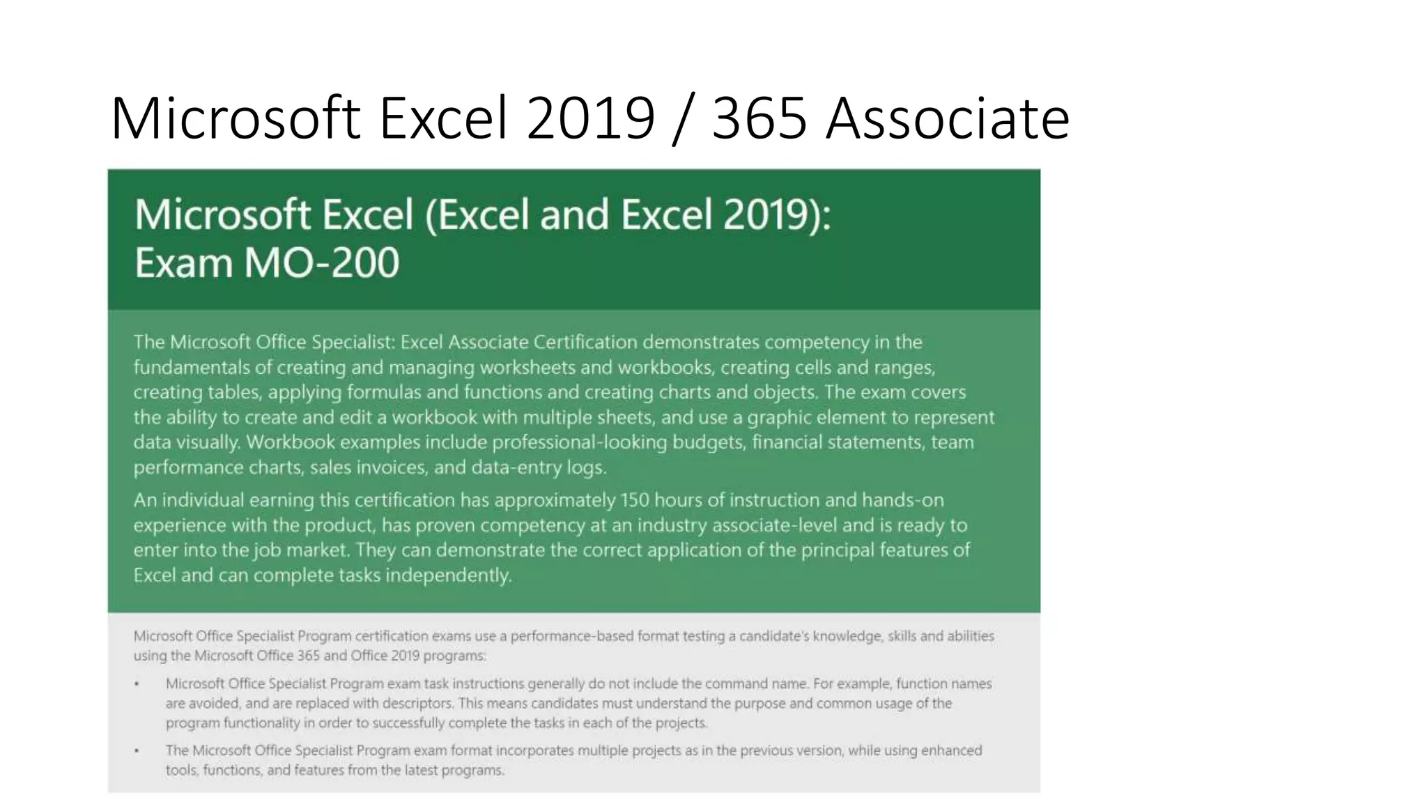 Microsoft Office Specialist Certifications Overview PPTX Resume Microsoft Office Specialist Certifications Overview PPTX Resume