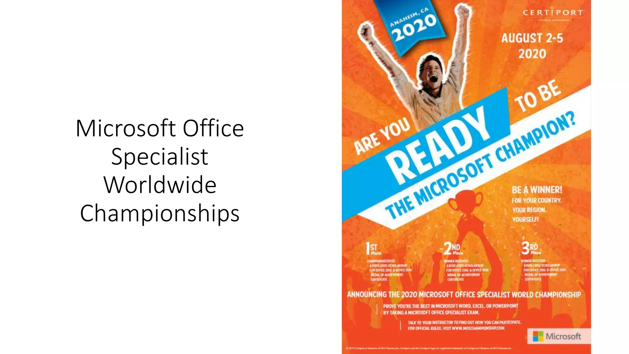 Microsoft Office Specialist Certifications Overview PPTX Resume Microsoft Office Specialist Certifications Overview PPTX Resume