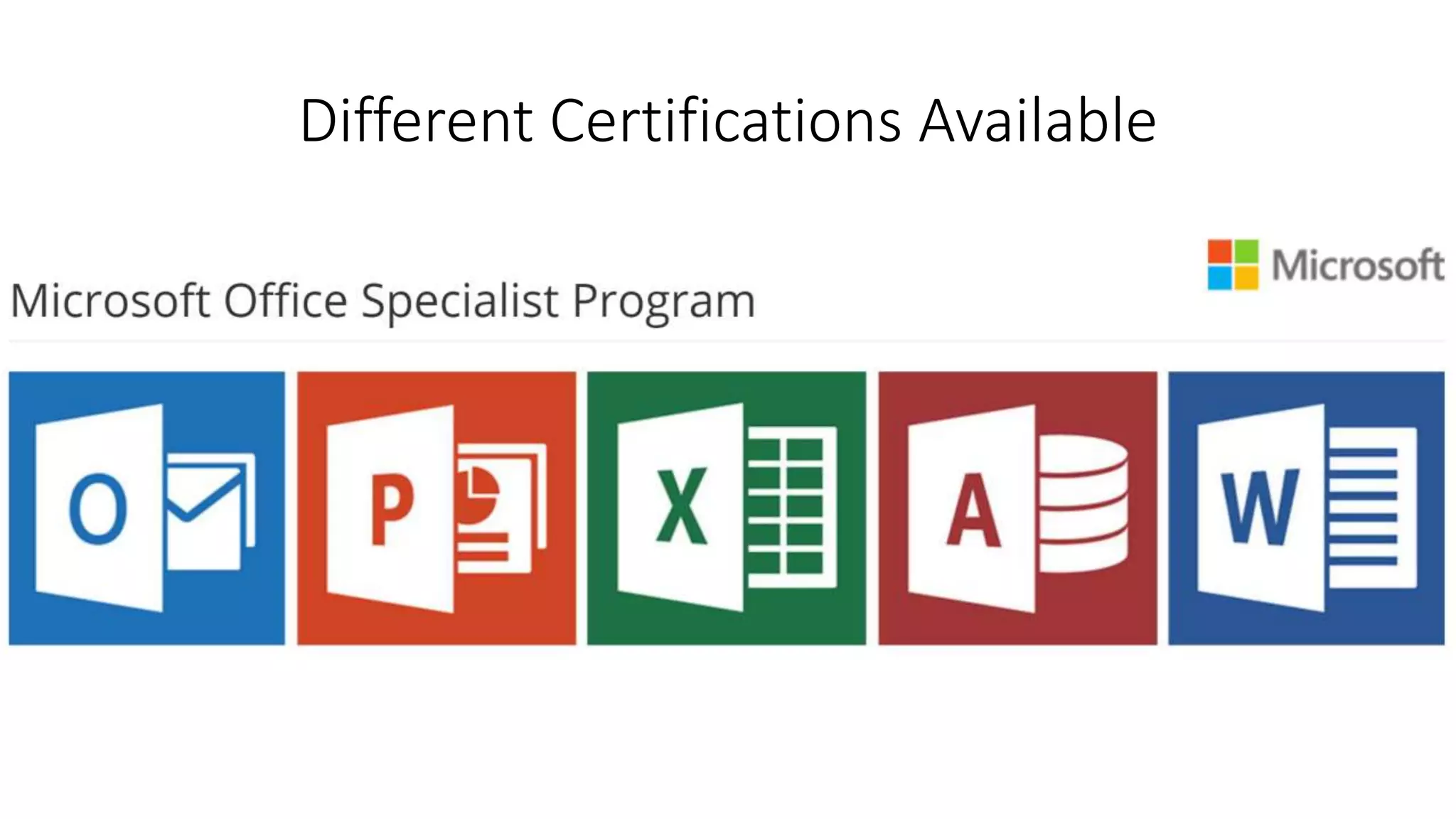 Microsoft Office Specialist Certifications Overview PPTX Resume Microsoft Office Specialist Certifications Overview PPTX Resume