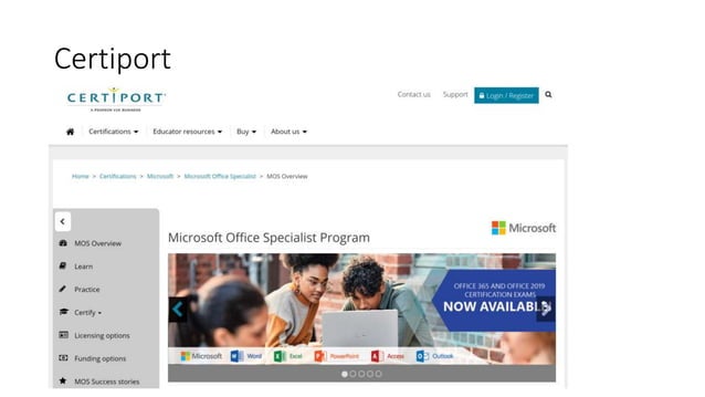 Microsoft Office Specialist Certifications Overview PPTX Resume Microsoft Office Specialist Certifications Overview PPTX Resume