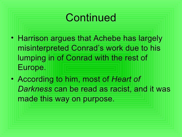 Heart of darkness essay by chinua achebe