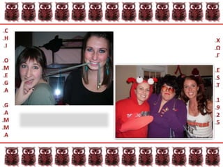 Philanthropy & ServiceCHIOMEGAGAMMAΧΩΓEST1925COG women’s interests and concerns go beyond that of campus life. 