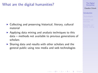 The Digital Humanities Pdf