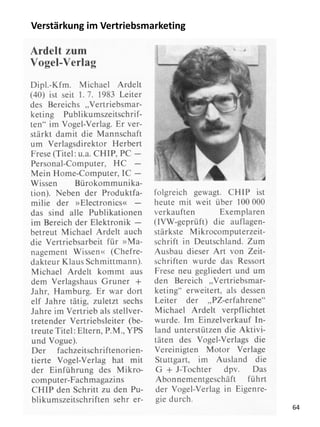 Verstärkung im Vertriebsmarketing
64
 