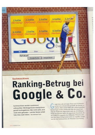 Chip - Ranking-Betrug bei Google & Co.