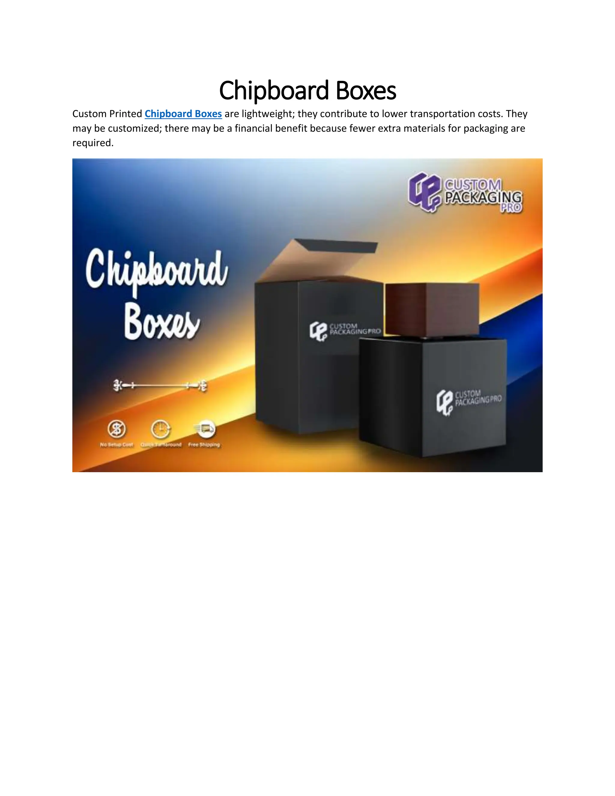 Chipboard Box Layout Chipboard Boxes | DOCX