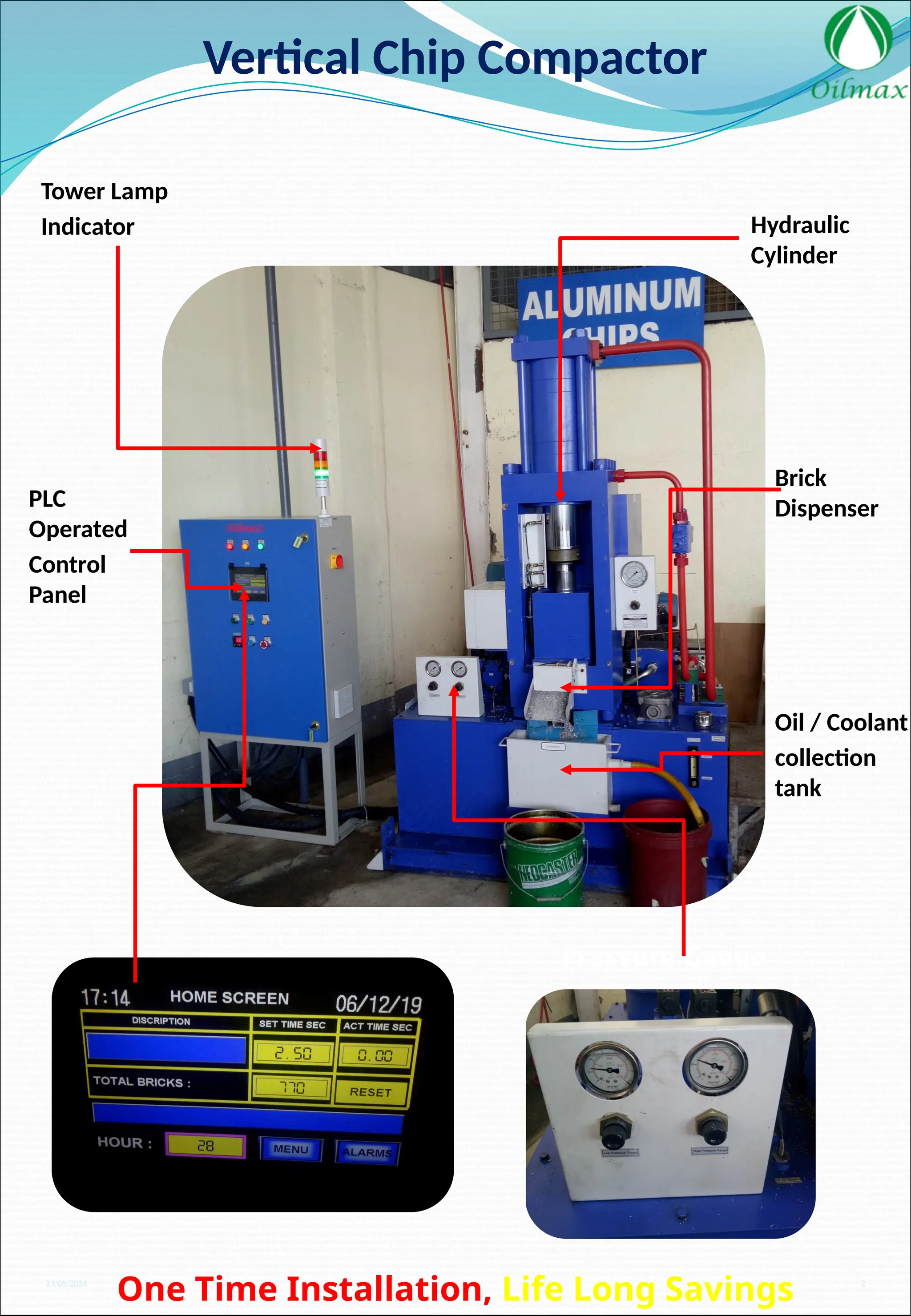Chip Compactor - PPT (Useful for loose chips compaction & Waste ...