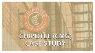 CHIPOTLE (CMG)
CASE STUDY
 