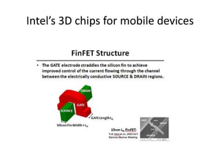 Intel’s 3D chips for mobile devices
 