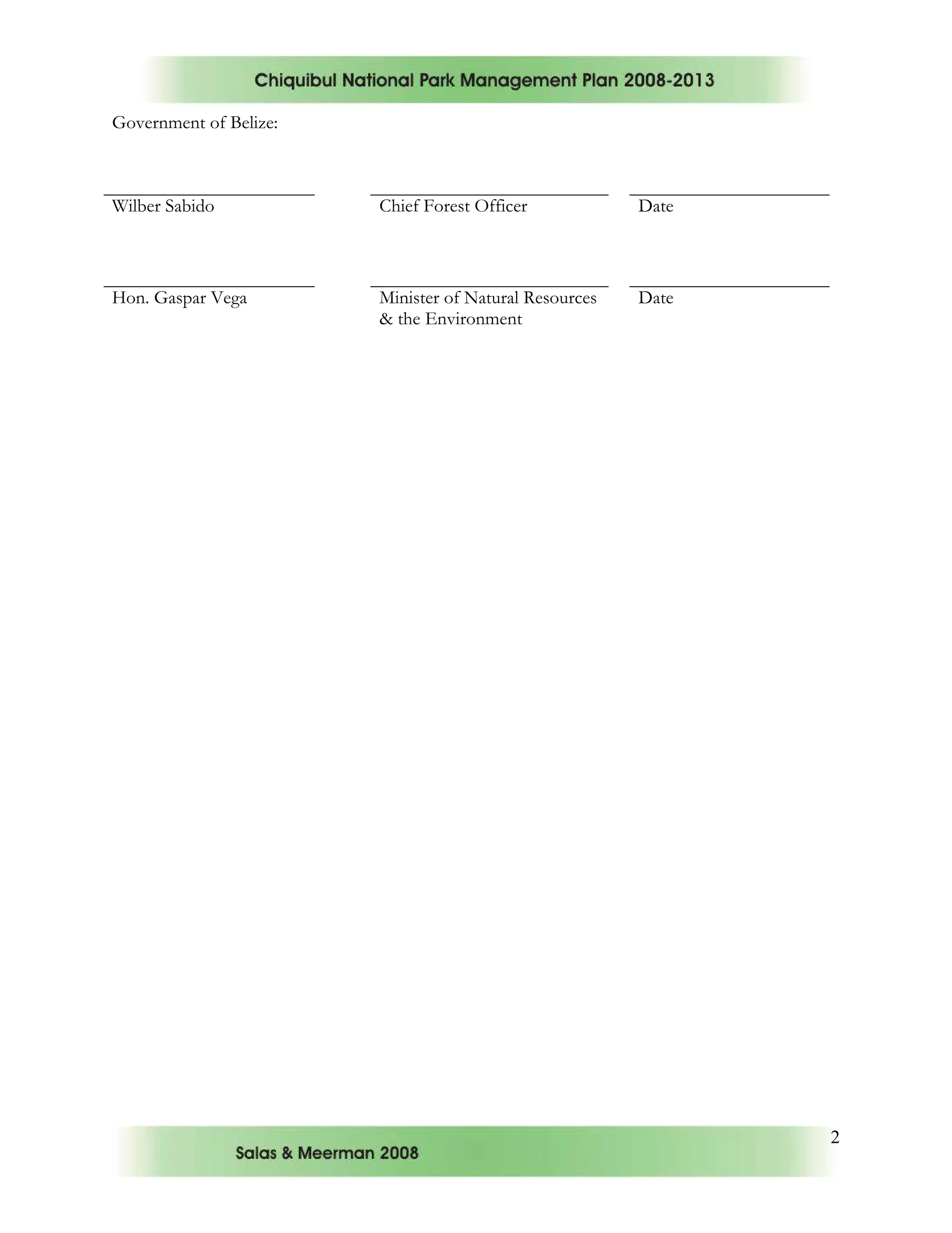 Chiquibul national park management plan... | PDF