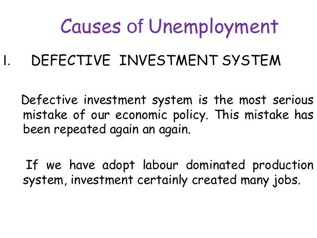 Cause and effect of unemployment essay