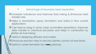 Comprehensive Analysis of Boundary Layer Separation in Fluid Flow | PPTX
