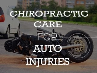 Chiropractors are trained
in human biomechanics
Can identify minor
injuries other doctors
may miss
 