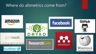 Where do altmetrics come from?
 