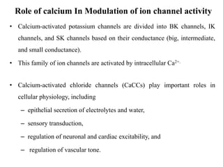 Calcium as a Regulatory and Signalling ion | PPTX