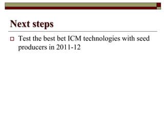 Supporting communities to increase bean productivity through enhanced accessibility to seed of preferred bean varieties and other technologies in Malawi, Mozambique and Tanzania