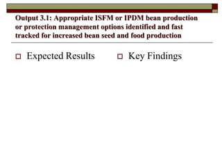 Supporting communities to increase bean productivity through enhanced accessibility to seed of preferred bean varieties and other technologies in Malawi, Mozambique and Tanzania