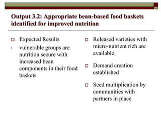 Supporting communities to increase bean productivity through enhanced accessibility to seed of preferred bean varieties and other technologies in Malawi, Mozambique and Tanzania