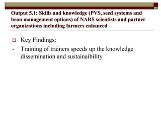 Supporting communities to increase bean productivity through enhanced accessibility to seed of preferred bean varieties and other technologies in Malawi, Mozambique and Tanzania