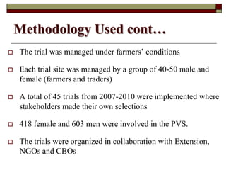 Using Innovative Approaches in Selecting and Disseminating Bean Varieties in Mozambique: Lessons Learnt