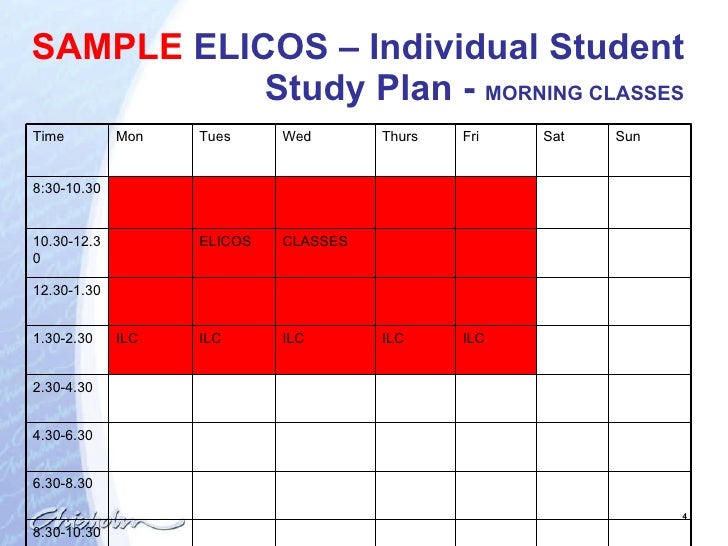 chisholm study plan presentation 1 study plan template for students
