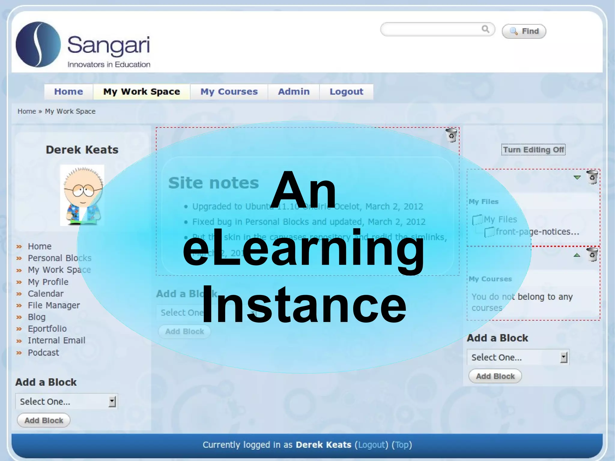 An
    eLearning
     Instance

         
 