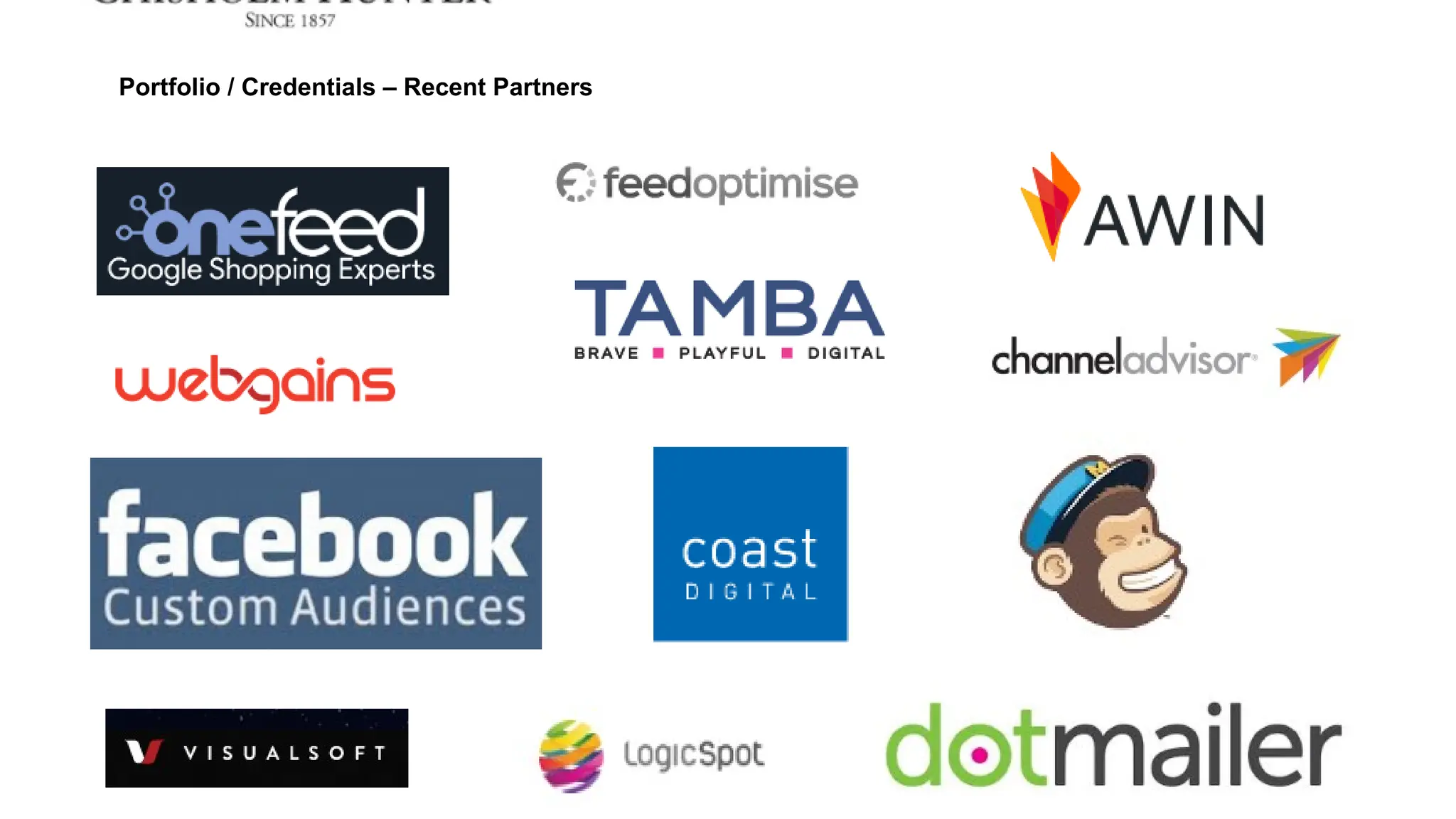 Portfolio / Credentials – Recent Partners
 