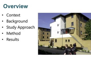 Overview
• Context
• Background
• Study Approach
• Method
• Results
 