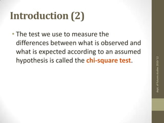 Testing hypothesis for one nominal and one ratio variableVariables		Null hypothesis		ProcedureGender							Score is not		T-test					related to gender		Test scoredept. of futures studies 2010-'12