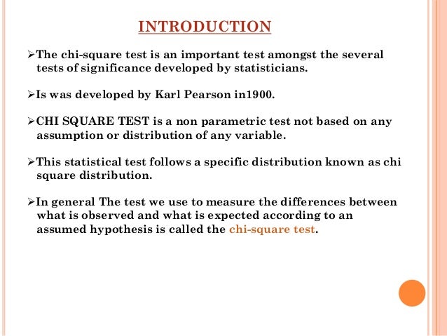 Chi square test