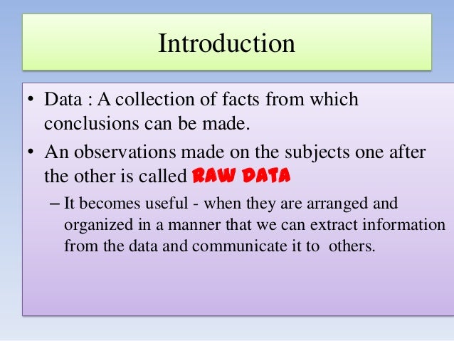 Summarizing and presenting data final