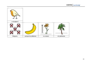 CHISTES mariluislgf
31
o el pájaro?
Ninguno, porque los plátanos no crecen en palmeras.
 