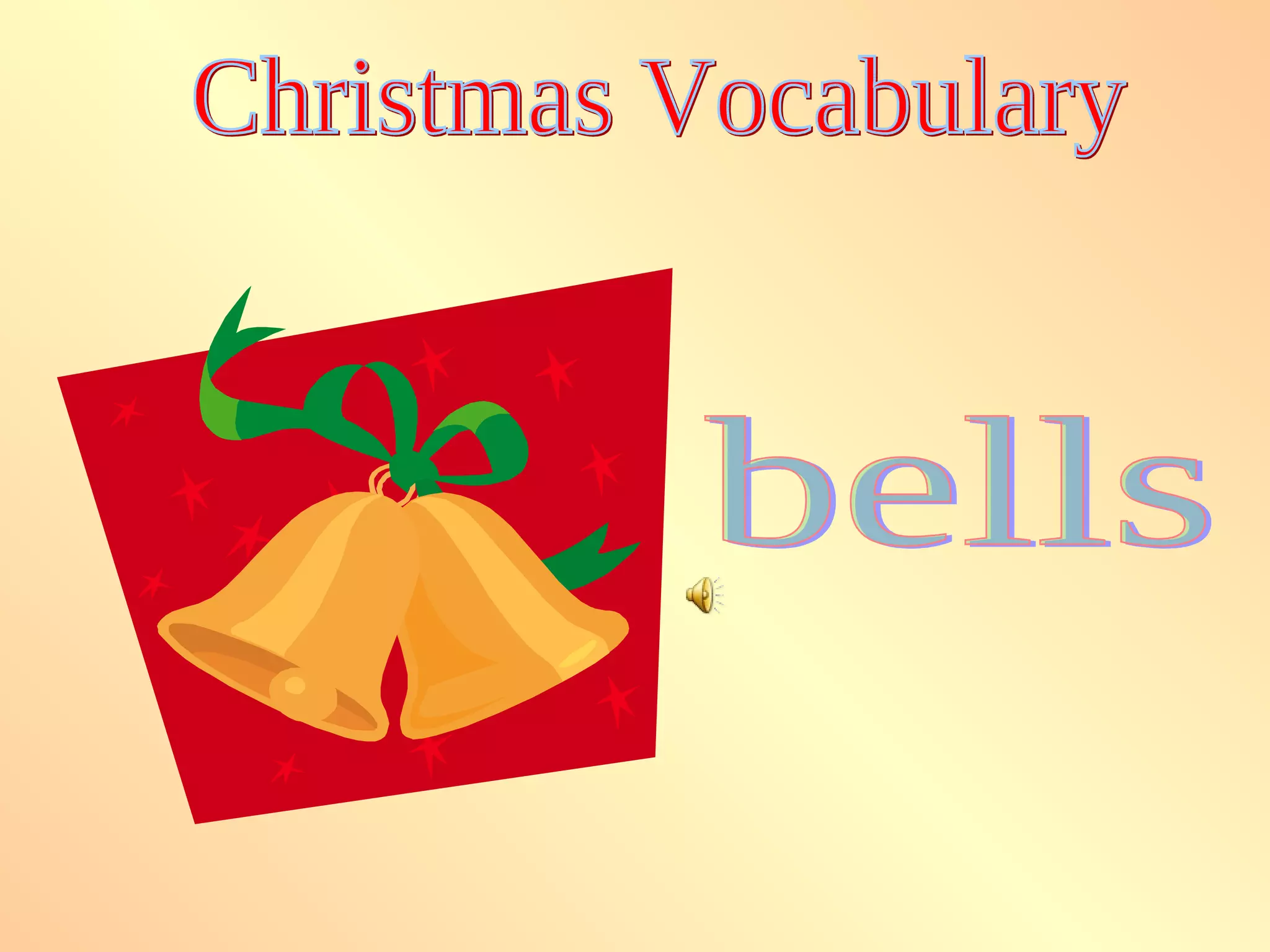 Christmas Vocabulary bells 