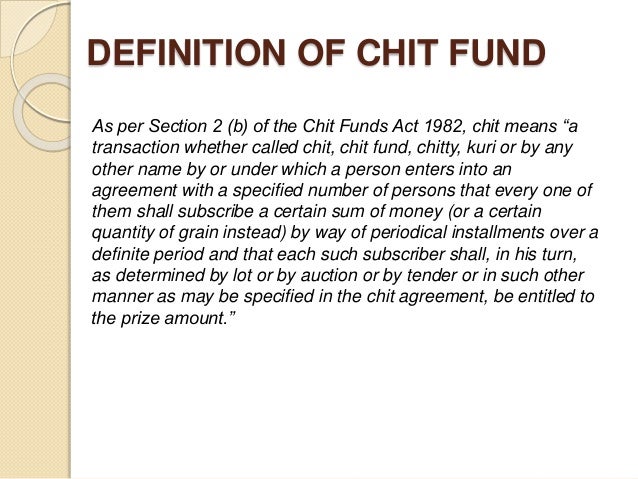 Chit Fund Ppt